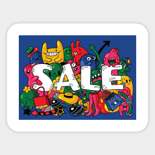 SALE banner template design Sticker